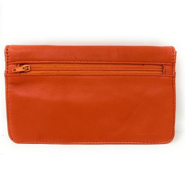 OH MY BAG Pochette Porte-monnaie En Cuir Lisse Impro Orange Photo principale