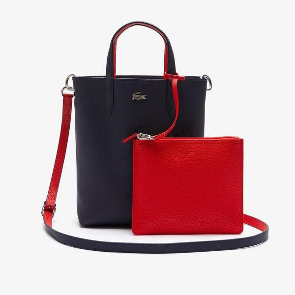 LACOSTE Cabas/shopping Rversible Lacoste Nf2991aa Marine 166 Rouge ? B50 Photo principale