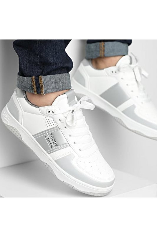 TEDDY SMITH Sneakers Basses Simili Cuir  -  Teddy Smith - Homme WHITE Photo principale