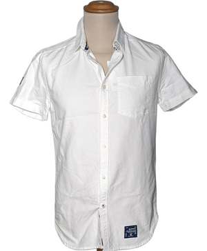 SUPERDRY Chemise Manches Courtes Blanc