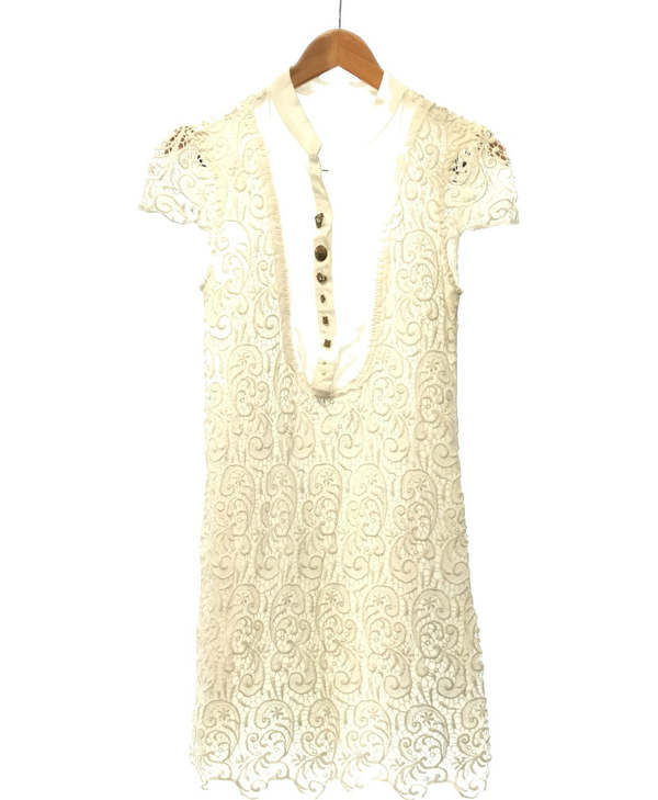ELISA CAVALETTI SECONDE MAIN Robe Courte Blanc 1076377