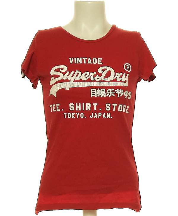 SUPERDRY SECONDE MAIN Top Manches Courtes Rouge 1079490