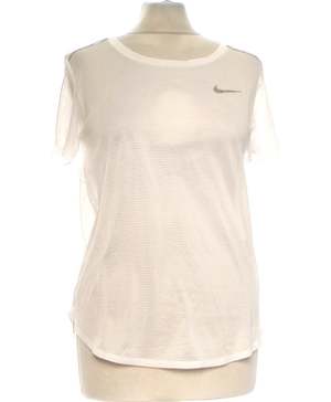 NIKE Top Manches Courtes Blanc