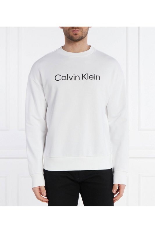 CALVIN KLEIN Sweat Basique Logo  -  Calvin Klein - Homme YAF Bright White Photo principale