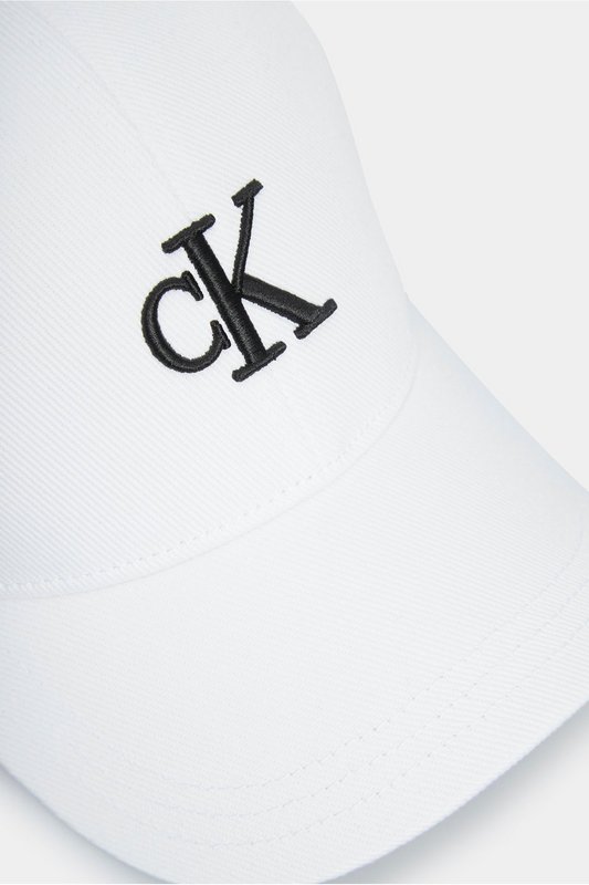 CALVIN KLEIN Casquette 100% Coton Logo Brod  -  Calvin Klein - Homme YAF Bright White Photo principale
