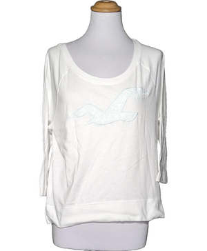 HOLLISTER Top Manches Longues Blanc
