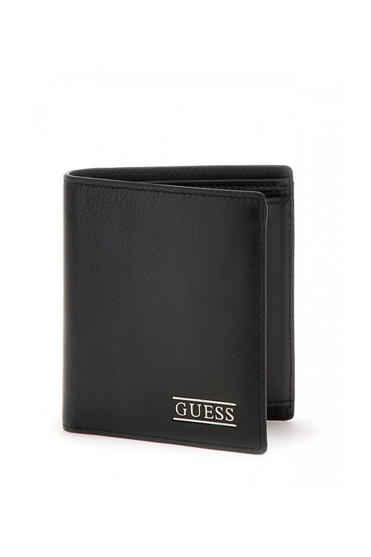 GUESS Portefeuille Cuir Pu Boston  -  Guess Jeans - Homme BLACK