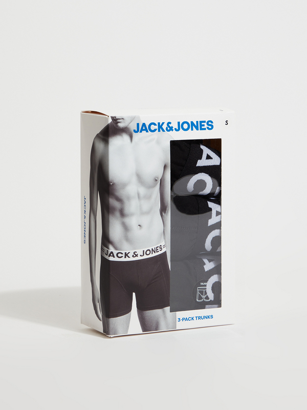JACK AND JONES 3 Boxers Unis Noir Photo principale