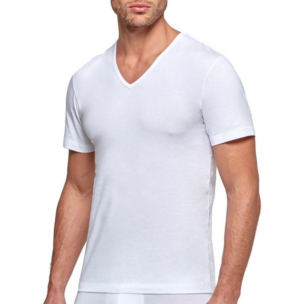 IMPETUS T-shirt Homewear Bio Organique Oeko-tex Col V Cotton Organic Blanc Photo principale