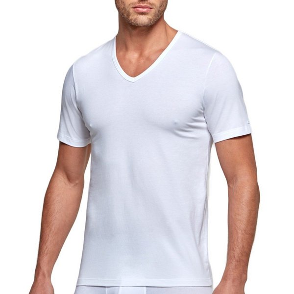 IMPETUS T-shirt Col V Coton Stretch Essentials Blanc Photo principale