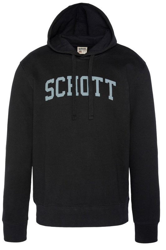 SCHOTT Sweat  Capuche Gros Logo  -  Schott - Homme BLACK Photo principale