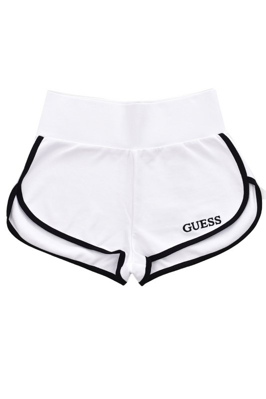 GUESS Mini Short Logo Brod  -  Guess Jeans - Femme G011 Pure White Photo principale