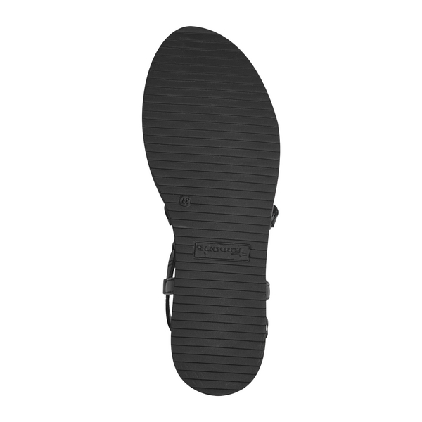 TAMARIS Sandale Plate Cuir Tamaris Noir Photo principale