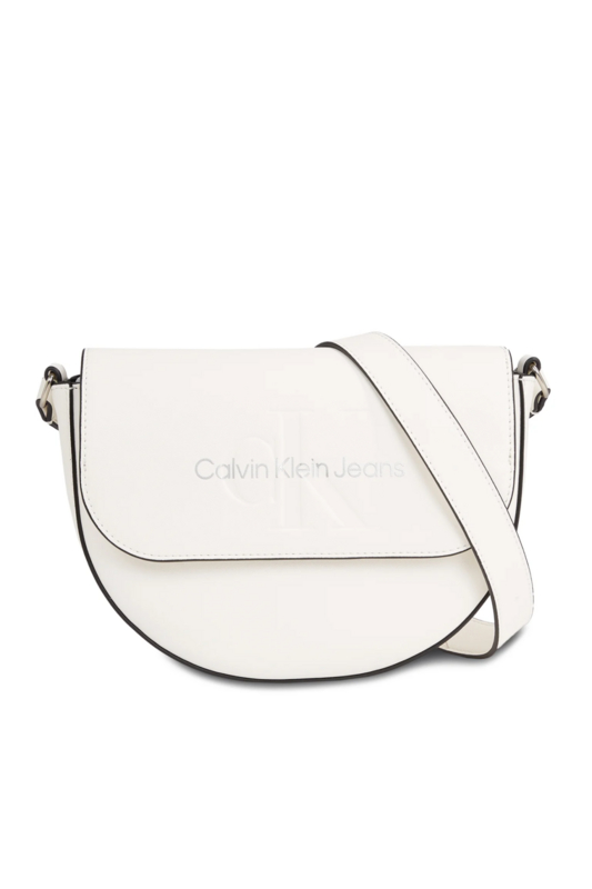 CALVIN KLEIN Sac Bandoulire Monogramme  -  Calvin Klein - Femme 0LI White/Silver Logo Photo principale