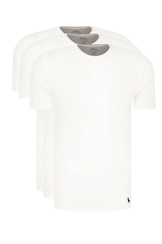 RALPH LAUREN Lot De 3 Tshirts 100%coton  -  Ralph Lauren - Homme 003 3PK WHITE/WHITE/WHITE