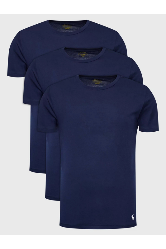 RALPH LAUREN Lot De 3 Tshirts 100%coton  -  Ralph Lauren - Homme 015 3PK NAVY/NAVY/NAVY 1092066